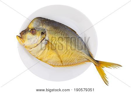 Hot Smoked Moonfish Fish  On White