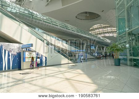 INCHEON, SOUTH KOREA - CIRCA MAY, 2017: inside Incheon International Airport.