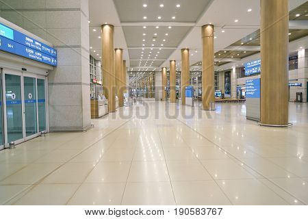 INCHEON, SOUTH KOREA - CIRCA MAY, 2017: inside Incheon International Airport.