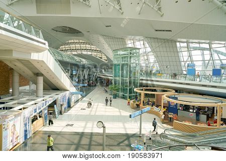 INCHEON, SOUTH KOREA - CIRCA MAY, 2017: inside Incheon International Airport.