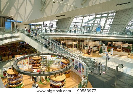 INCHEON, SOUTH KOREA - CIRCA MAY, 2017: inside Incheon International Airport.