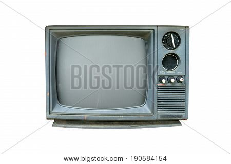 Retro television - Old vintage TV isolate on white retro technology.