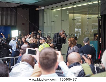 People Waiting For Corbyn In London