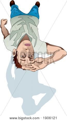 Man Looking Upwards