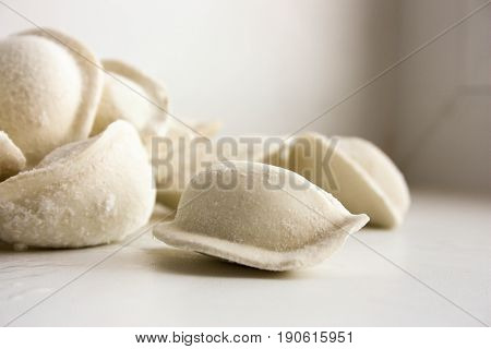 Dumplings Are White From The Freezer