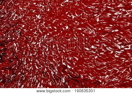 abstract background and texture closeup from red tapes of fabric or from textile material