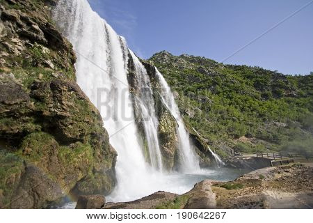 22 meter high Waterfall Krcic and source of Krka river are in the same place