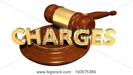 Charges Law Concept 3D Illustration