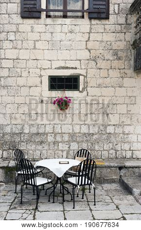 Old ancient city taverna - bar, Kotor, Prcanj