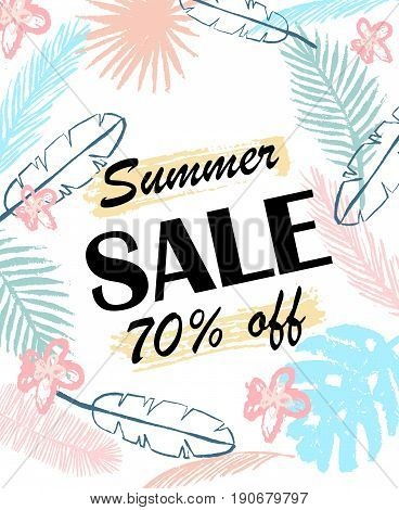 Summer sale banners and template. Bright vector illustrations design for banner, flyer, wallpaper. Promotional discount shop materials, poster, brochure, voucher discount