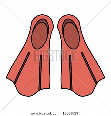 Peach fins over white background vector illustration