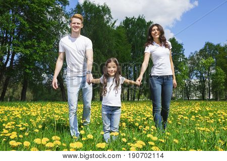 family on grass