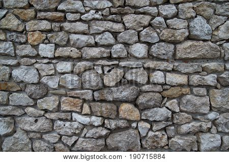 The wall of the old castle in Poland.