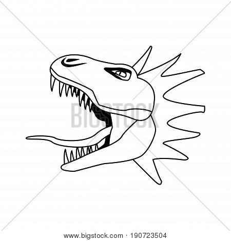 cartoon head hydra mythological creature vector illustration