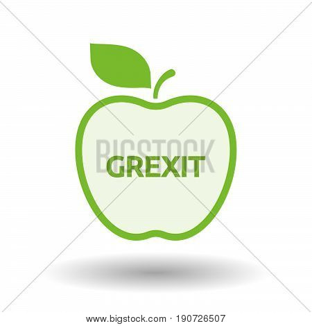 Isolated Apple With  The Text Grexit
