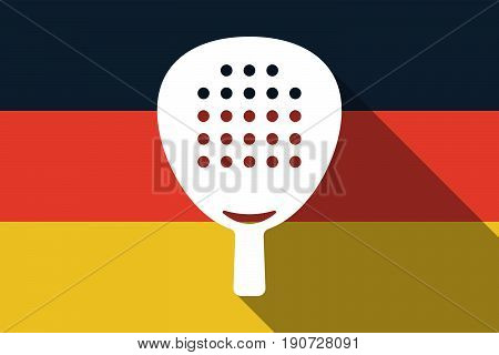 Long Shadow Germany Flag With  A Paddle Racket