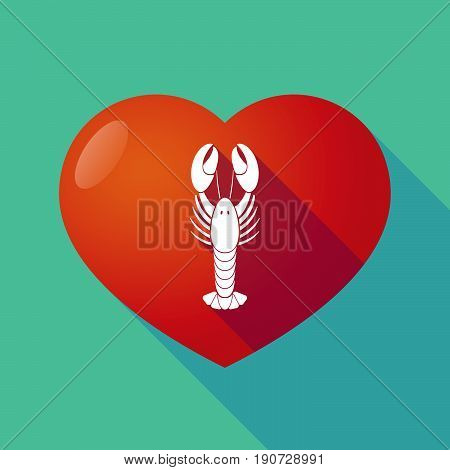 Long Shadow Heart With A Lobster Seafood
