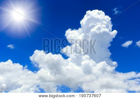 Cumulus Cloud. Day Sky Cloud And Sun. Summer Sky.