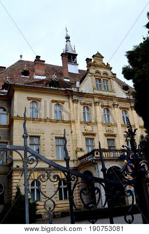 Medieval city Sighisoara. Urban landscape in the downtown of the medieval city Sighisoara, Transylvania