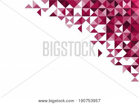 abstract deep pink geometric on white background
