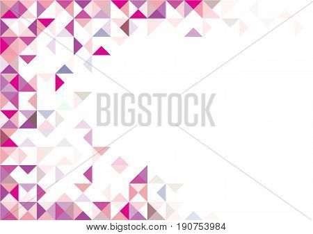abstract magenta geometric shape on white background