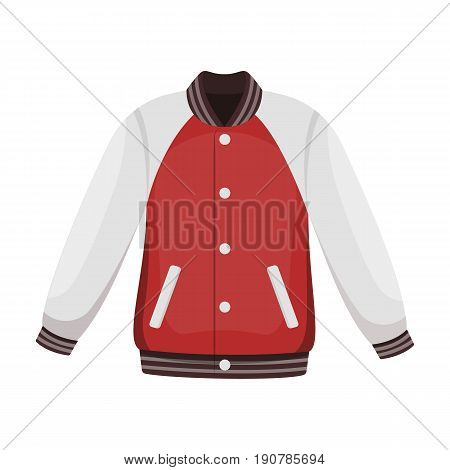 Uniform baseball jacket. Baseball single icon in cartoon  vector symbol stock illustration .