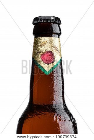 London, Uk - June 9, 2017: Bottle Of Magners Original Irish Cider On White.