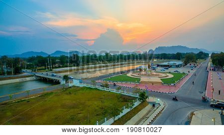 Sunset At Mae Klong Dam.
