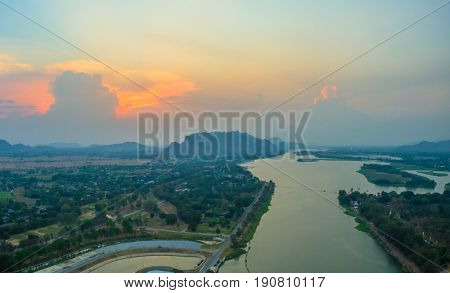 Sunset At Mae Klong Dam.