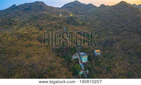 Temple Around Mae Klong Dam.