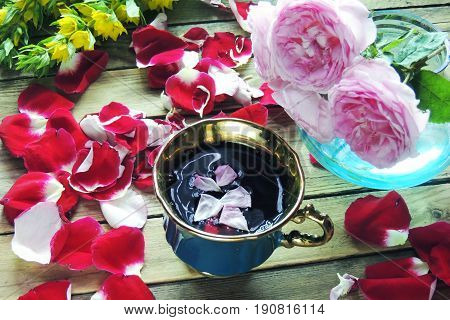 Tea With Rose Petals