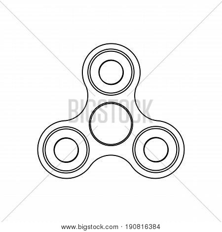 Icon of the spinner in the style of the outline. Vector illustration.