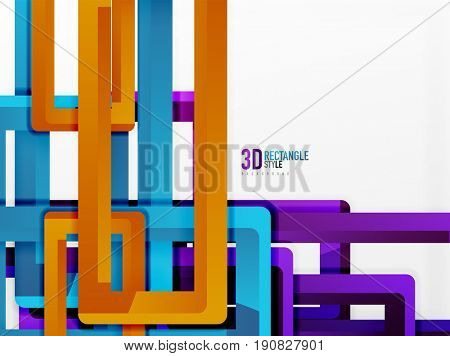 Rectangle tube elements, 3d background