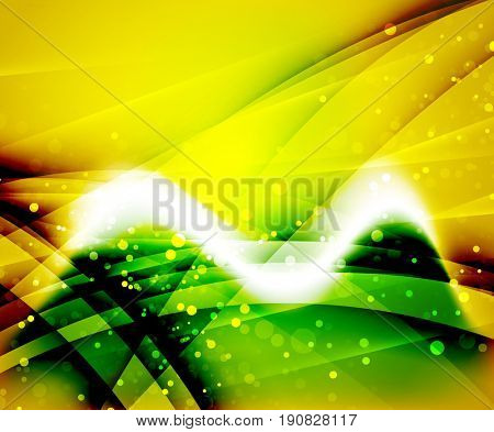 Shiny wave, magic light efffect abstract background