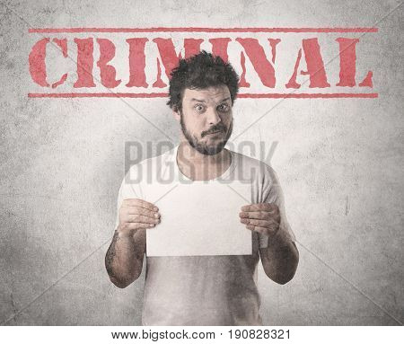 Caught gangster with criminal background.