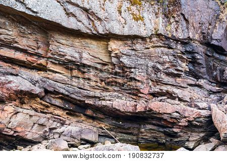 Vuoksa river and rocky canyon view in Imatra, Finland