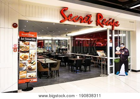 Kota Kinabalu,Sabah-May 27,2017:The Secret Recipte outlet at IMAGO Sabah shopping complex in Kota Kinabalu,Sabah,Malaysia.It's a Malaysian halal certified cafe chain company established since 1997