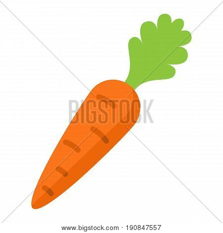 Carrot flat icon, vegetable and diet, vector graphics, a colorful solid pattern on a white background, eps 10.