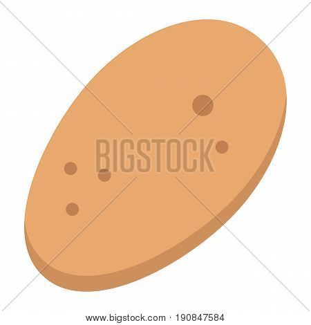 Potato flat icon, vegetable and diet, vector graphics, a colorful solid pattern on a white background, eps 10.