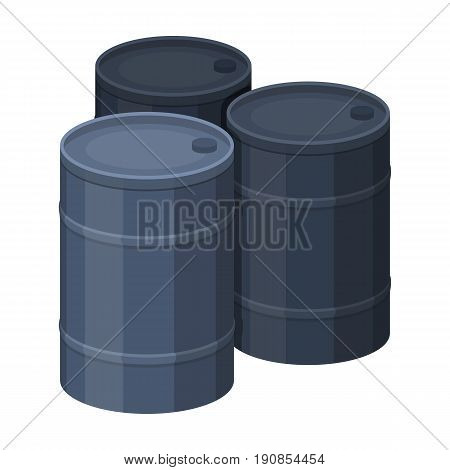 Barricade of empty barrels.Paintball single icon in cartoon style vector symbol stock illustration .