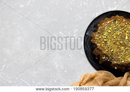 Chocolate Cake With Pistachios And Salted Caramel