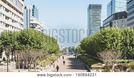 Overview Of The Major Buildings Of The Defense Business District In Paris