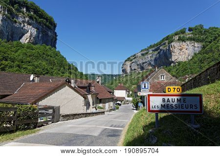 The Village Of Baume-les-messieurs Lies Within The Most Extensive Of The Steephead Valleys Of The Ju