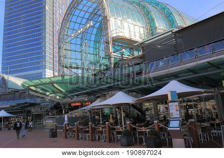 SYDNEY AUSTRALIA - MAY 30, 2017: Unidentified people visit Darling Harbour Harbourside.