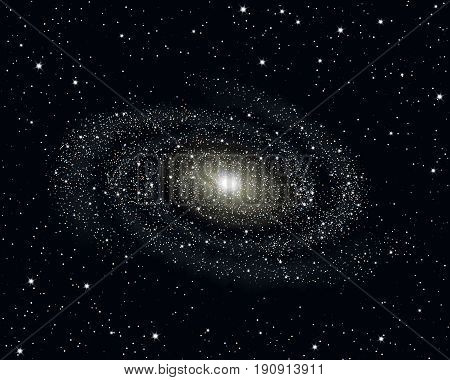 Galaxy vector illustration. Grouped objects. Easy to edit