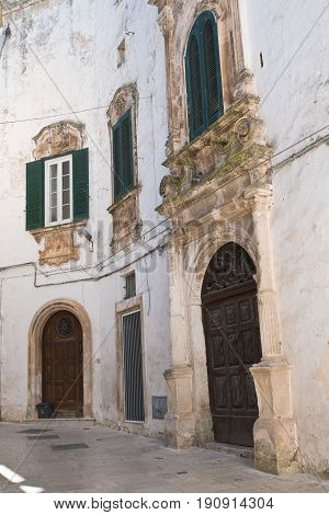 Motolese palace. Martina Franca. Puglia. Southern Italy.