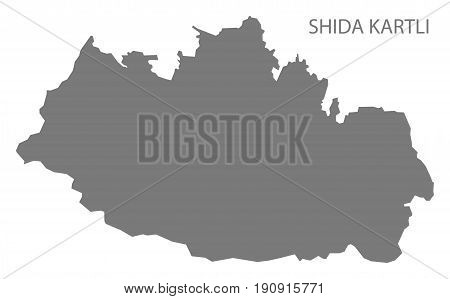 Shida Kartli map grey illustration silhouette shape Georgia