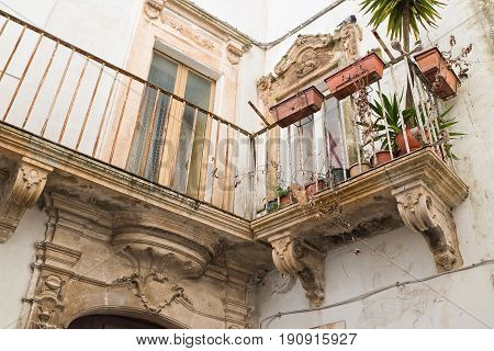 Historical palace. Martina Franca. Puglia. Southern Italy.