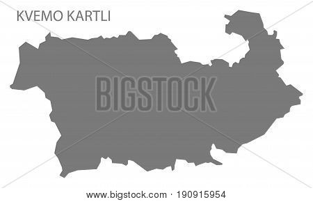 Kvemo Kartli map grey illustration silhouette shape Georgia