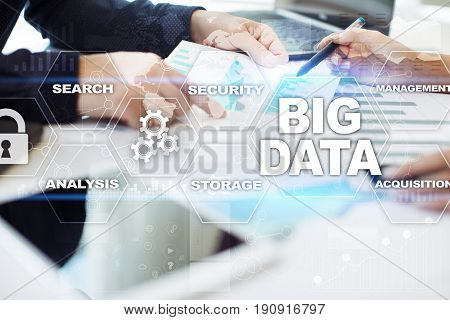Big data. Business technology and internet concept.